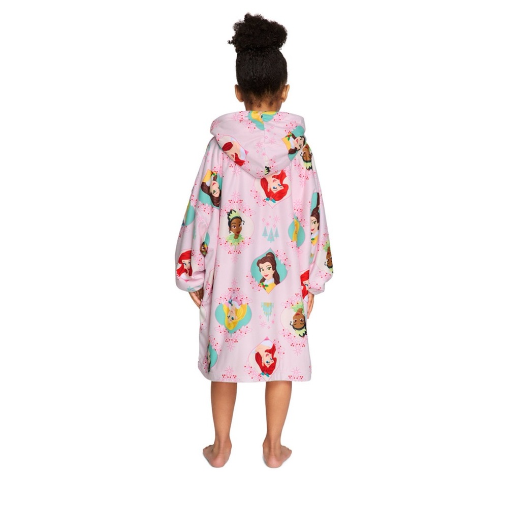 (NEW) Disney Princesses - Character Kids Oversized Hooded Pullover Robe